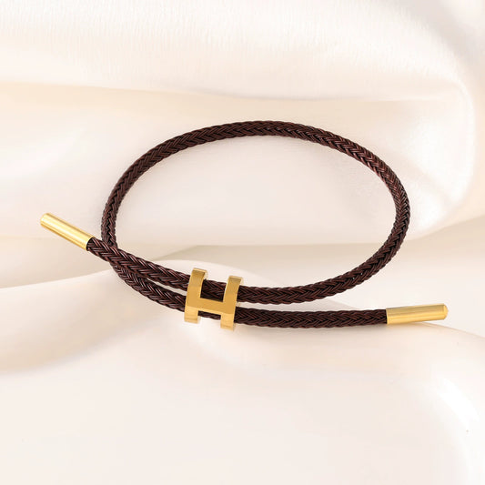 Double-Strand H Connector Cable Wire Bracelet