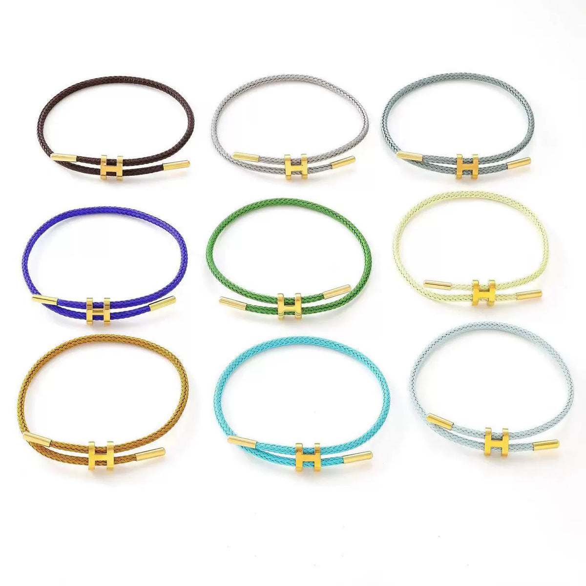 Double-Strand H Connector Cable Wire Bracelet