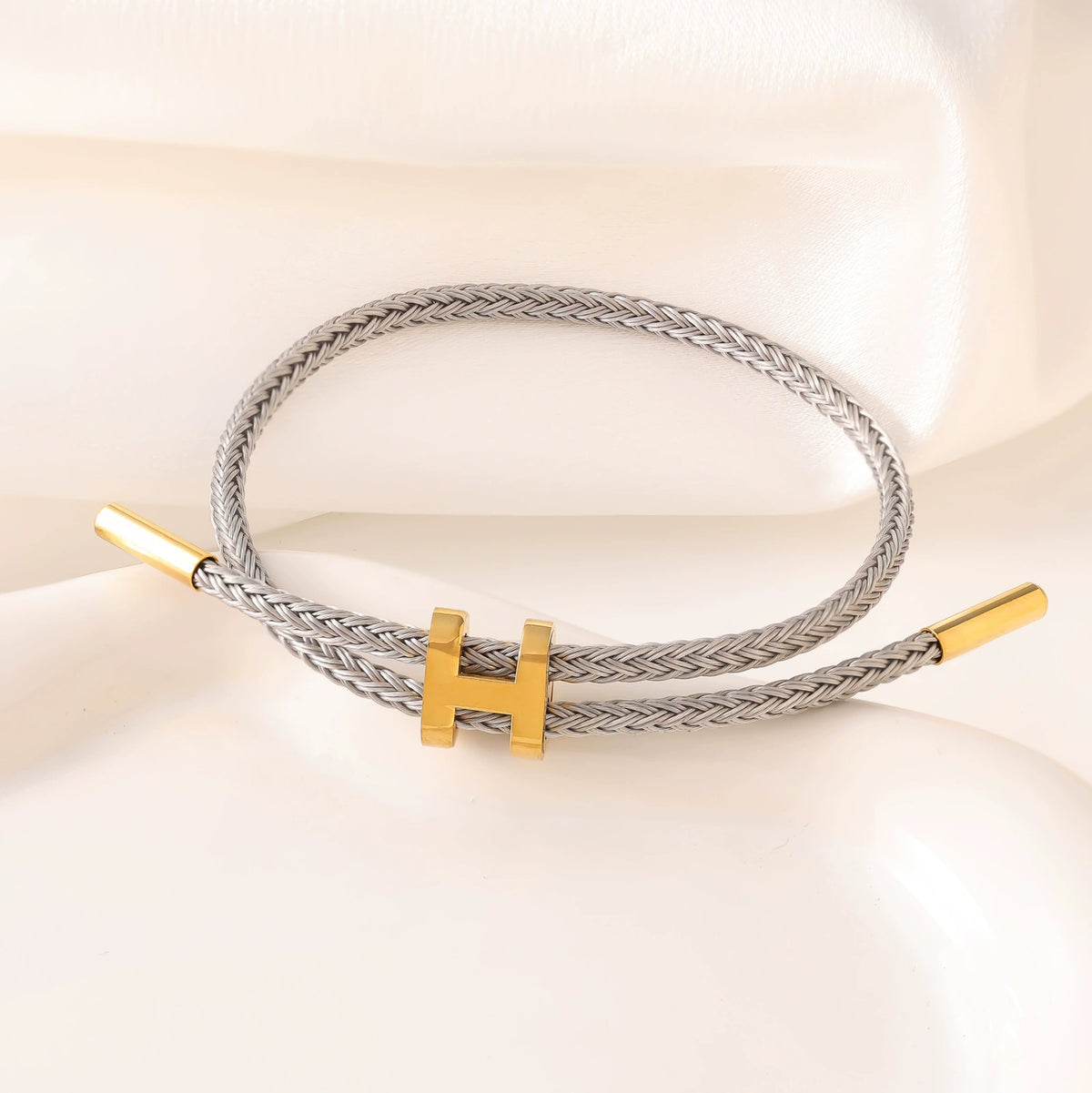 Double-Strand H Connector Cable Wire Bracelet