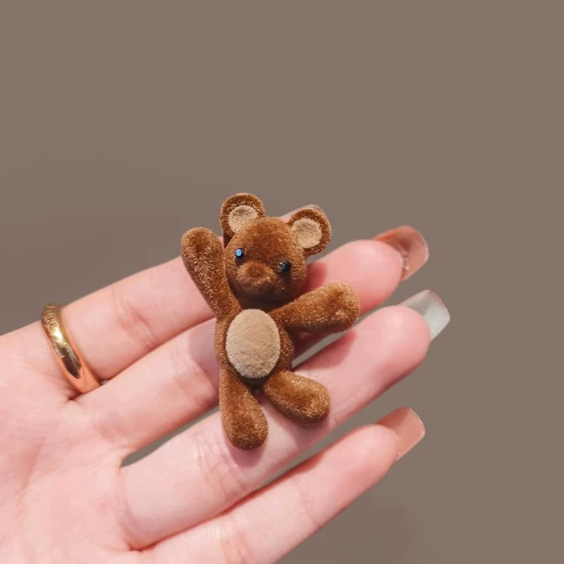 Fluffy Teddy Bear Hair Clip