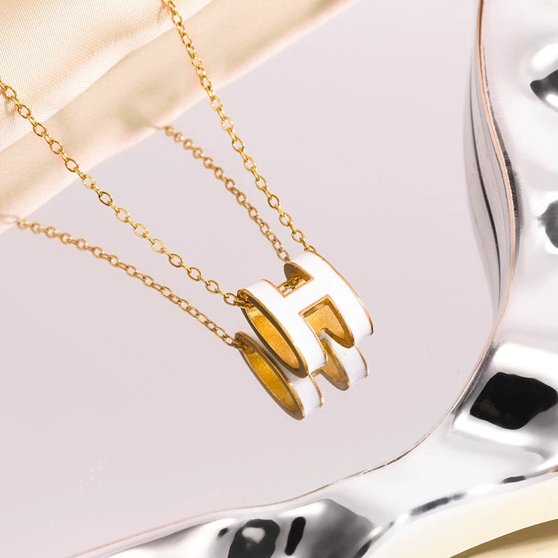 Enamel Pendant Necklace