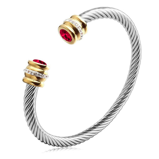 Multi-Strand Twisted Cable Cuff Bracelet