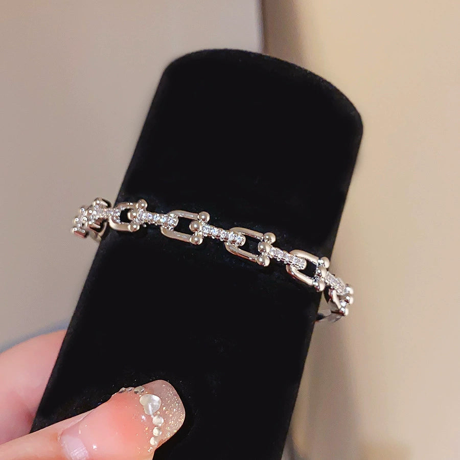 Crystal U-Link Chain Bracelet