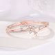 Crystal Flower Bangle Bracelet