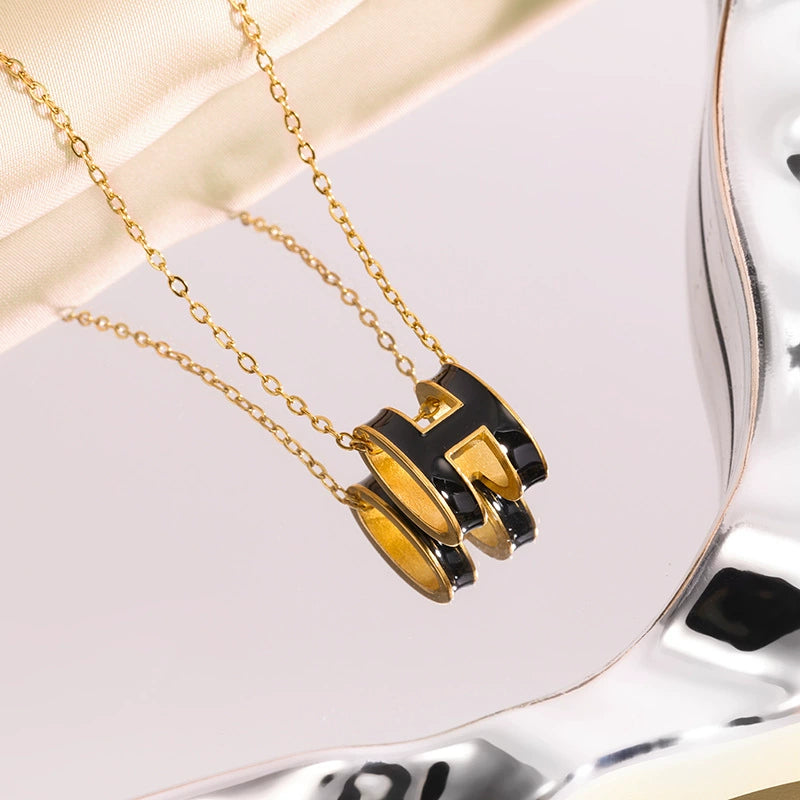 Enamel Pendant Necklace