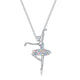Crystal Ballerina Pendant Necklace