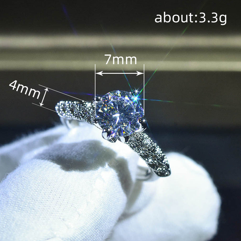 Vintage solitaire ring size: 7 mm stone, 3.3 g