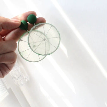 Oversized Citrus Slice Drop Earrings