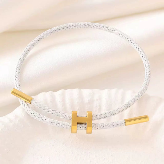 Double-Strand H Connector Cable Wire Bracelet