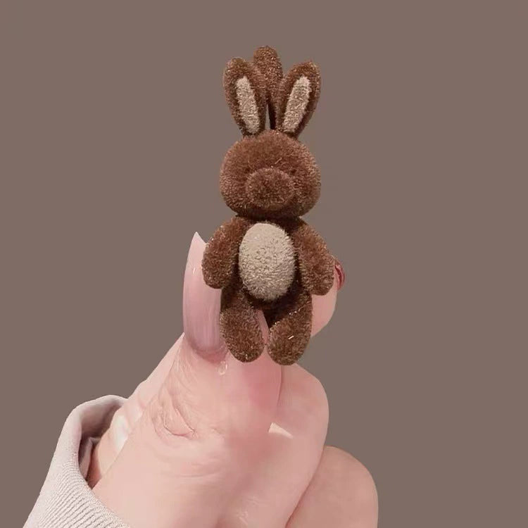Fluffy Teddy Bear Hair Clip