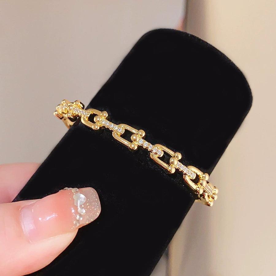 Crystal U-Link Chain Bracelet