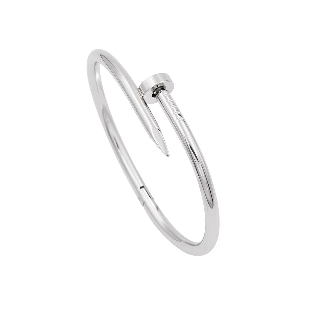 Crystal Nail Bangle Bracelet