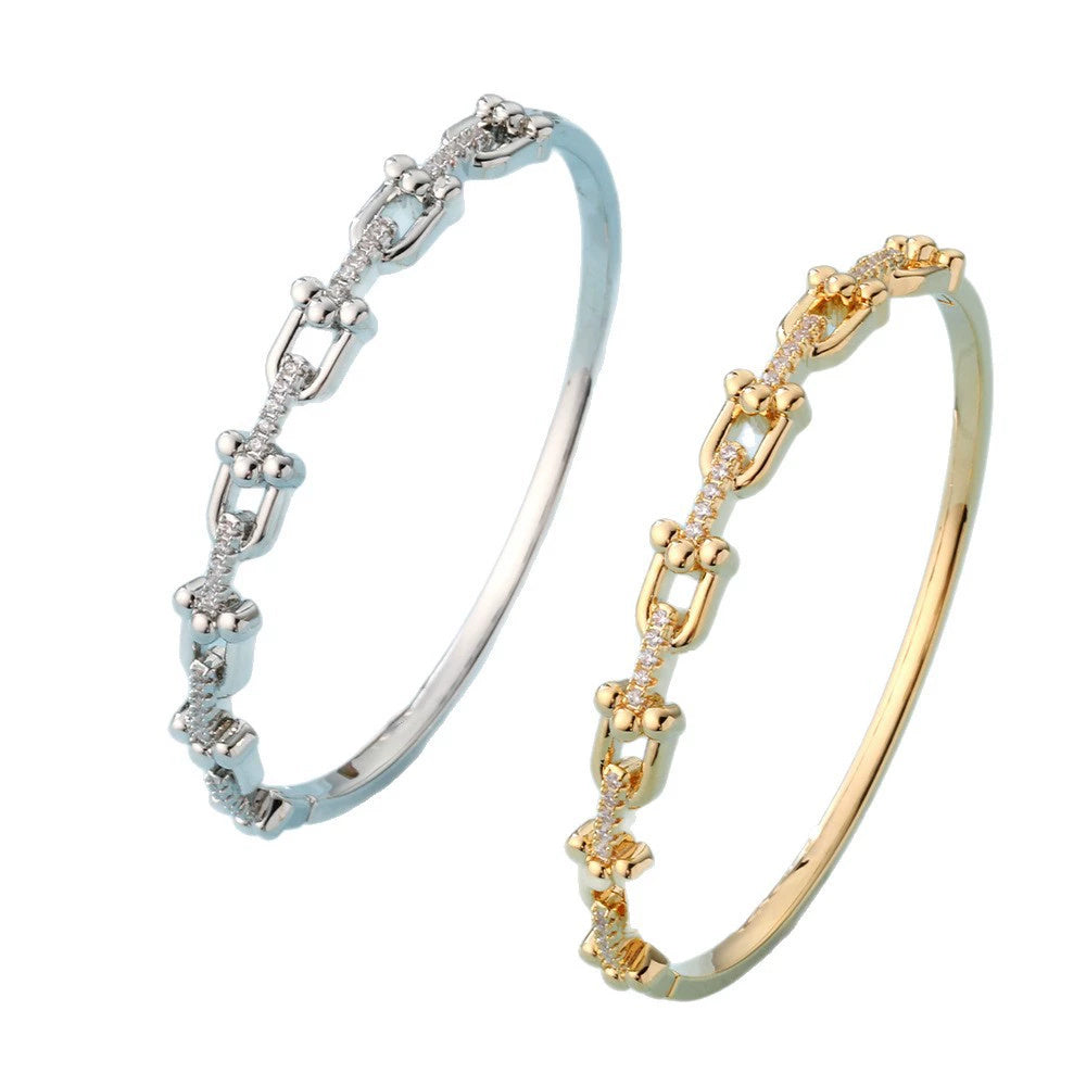 Crystal U-Link Chain Bracelet